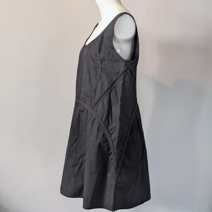 O'2nd Black Sleeveless Mini Dress with Decorative Seams